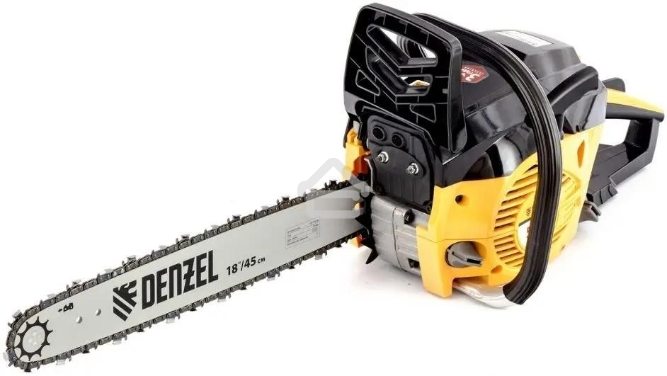 Пила цепная бензиновая Denzel DGS-5218, шина 45 см, 52см3, 3,5 л.с., шаг 0,325, паз 1,5 мм,