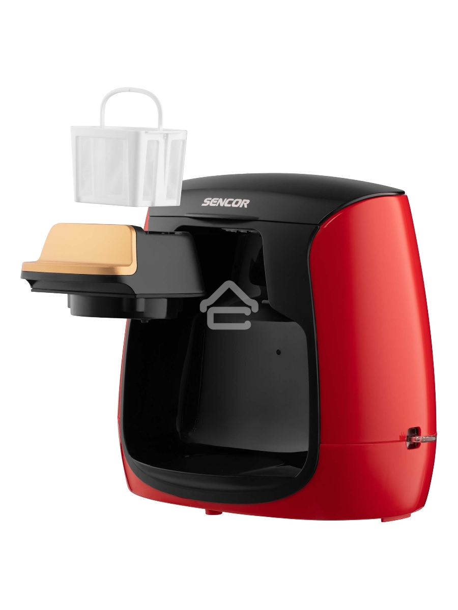 Кофеварка капельная Sencor SCE 2101RD красный, исп. кофе - молотый, 0.3 л. 500 Вт.