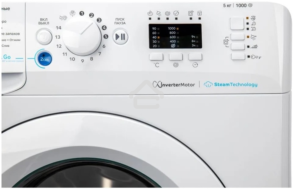 Стиральная машина Indesit BWSA 5109 WWV белый, загрузка фронтальная 5 кг, 1000 об/мин., класс: А