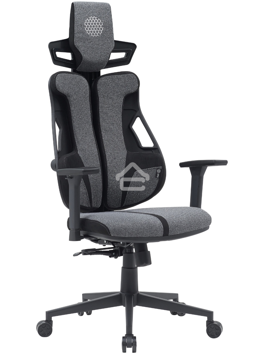 Кресло компьютерное Cactus CS-CHR-DUO-GYBK серый/черный