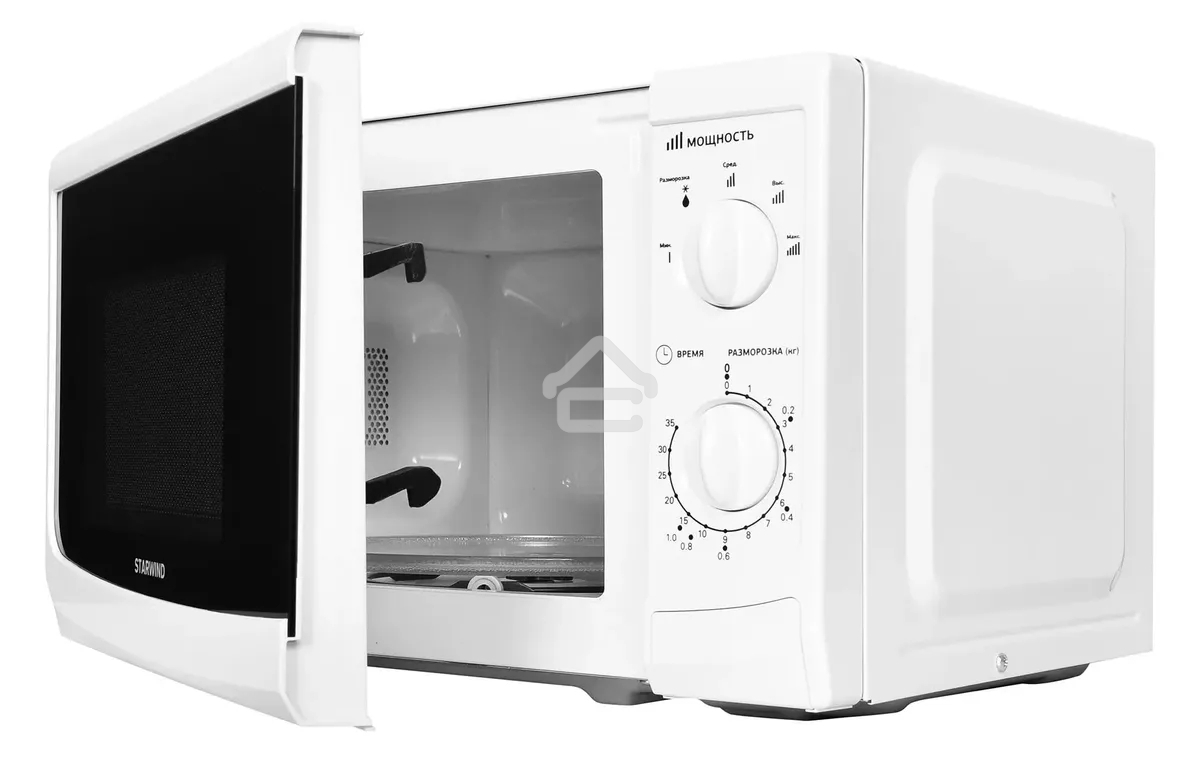 Микроволновая печь Starwind SWM5620 белый, 20 л, 700 Вт, переключатели - поворотный механизм
