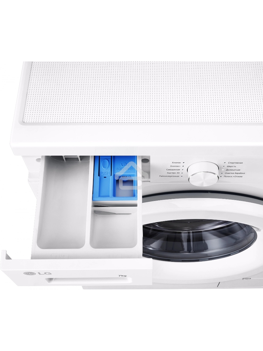 Стиральная машина LG F2Y1HS3W белый, загрузка фронтальная 7 кг, 1200 об/мин., класс: А