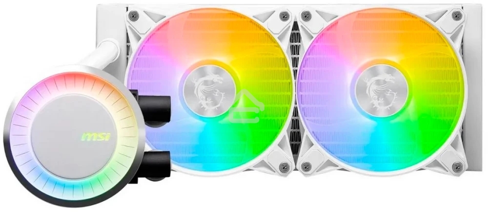 Система жидкостного охлаждения MSI MAG CORELIQUID E240 белый 120мм алюминий+медь 1800rpm 32.5db 4-pin 310W