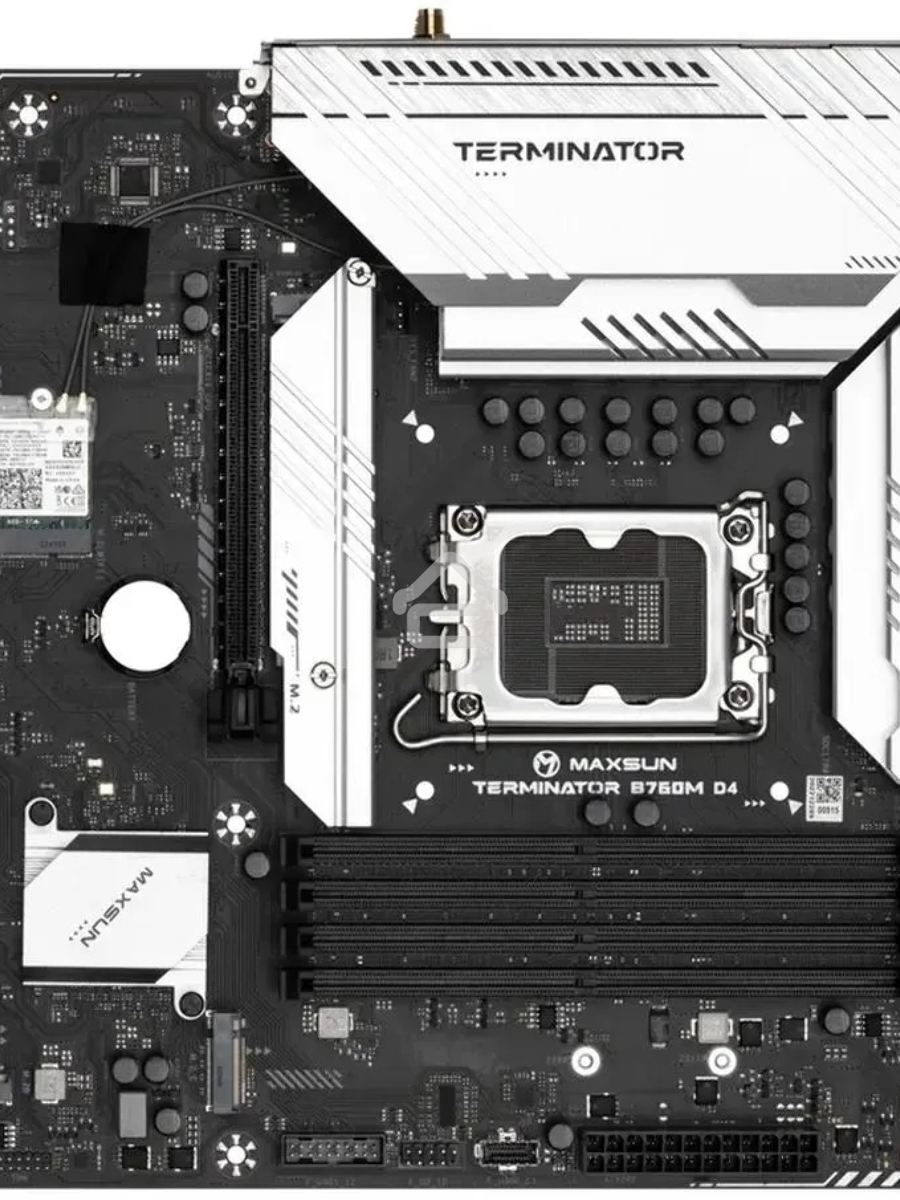 Материнская плата Maxsun Terminator B760M D4, LGA 1700, Intel B760, 4xDDR4, 4xSATA, 3xM.2, 1xPCIe 5.0 x16, 1xPCIe 3.0 x4, 1xHDMI, 1xDP, 1x 2.5Gb LAN, 2xUSB-A 3.2 Gen 1, 6xUSB-A 2.0, 3x3.5 мм, 5.1, M-ATX