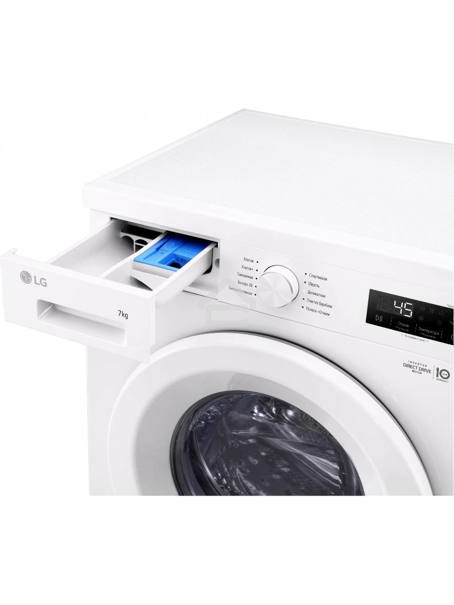 Стиральная машина LG F2Y1HS3W белый, загрузка фронтальная 7 кг, 1200 об/мин., класс: А