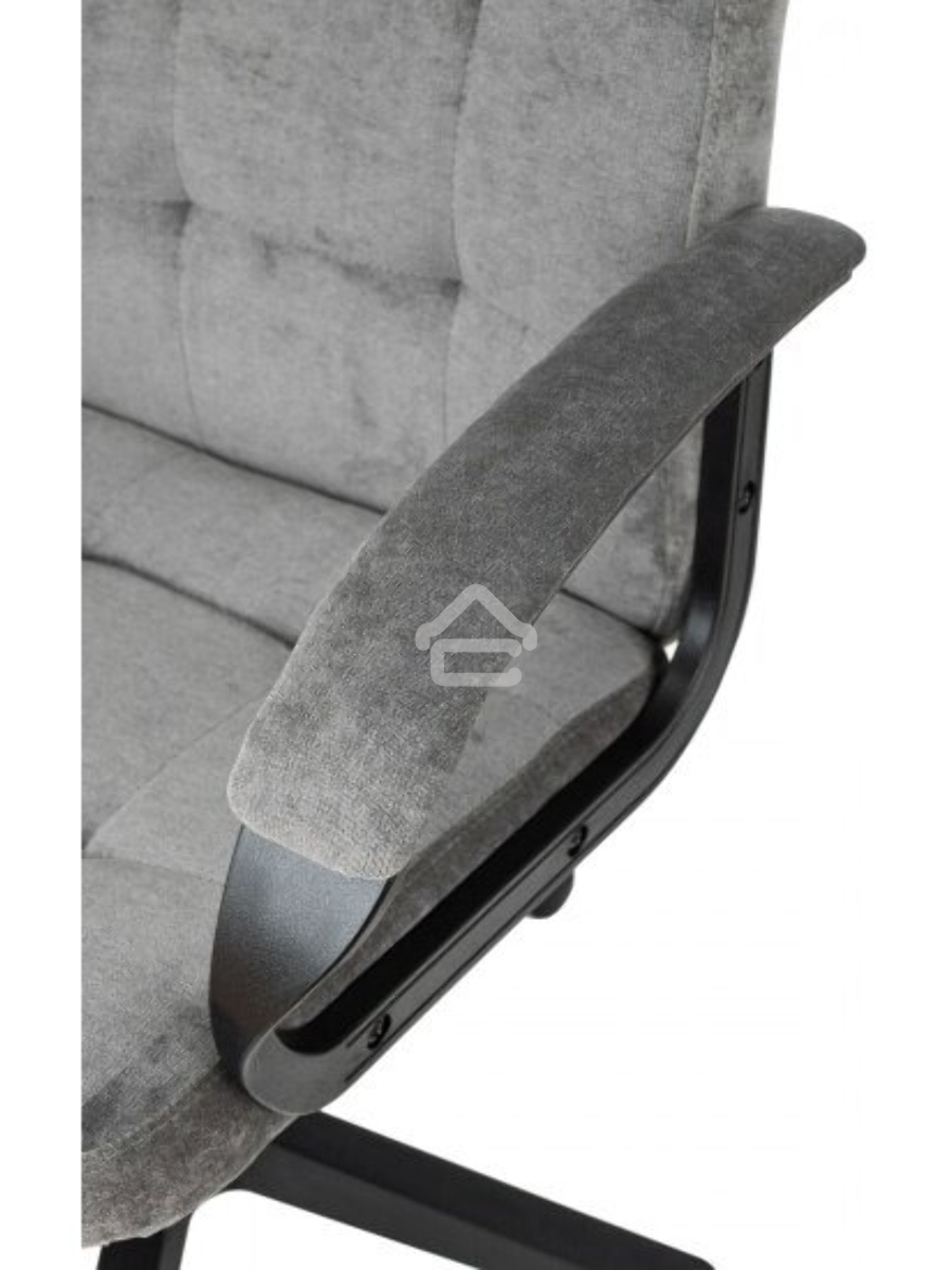 Кресло руководителя Бюрократ CH 002 Fabric Light-19 серый, крестов. пластик