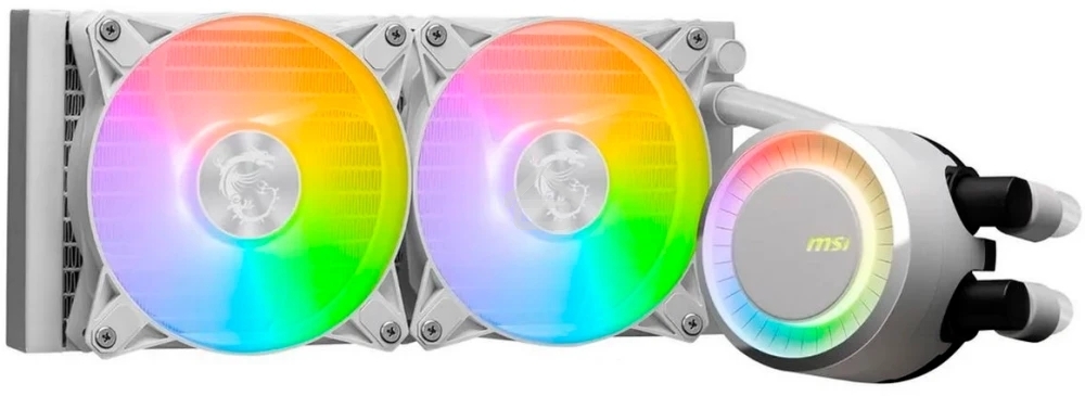 Система жидкостного охлаждения MSI MAG CORELIQUID E240 белый 120мм алюминий+медь 1800rpm 32.5db 4-pin 310W