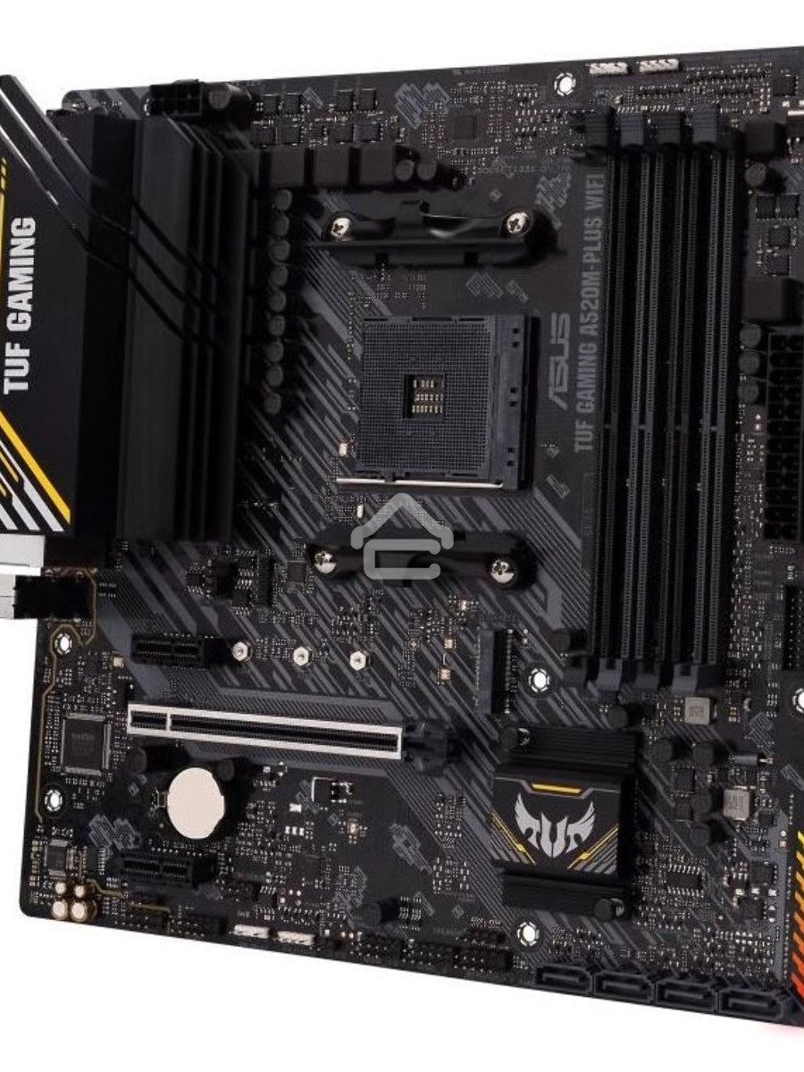 Материнская плата ASUS TUF GAMING A520M-PLUS WIFI, AM4, AMD A520, 4xDDR4, 4xSATA, 1xM.2, 1xPCIe 3.0 x16, 2xPCIe x1, 1xVGA, 1xHDMI, 1xDP, 1x 1Gb LAN, 2xUSB-A 3.2 Gen 1, 2xUSB-A 2.0, 3x3.5 мм, 7.1, mATX