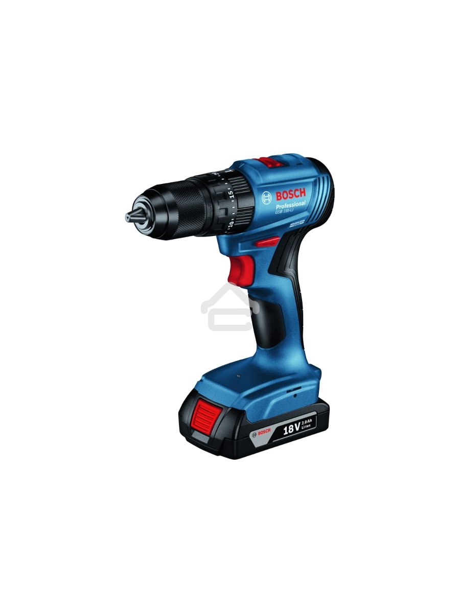 Дрель-шуруповерт Bosch GSB 185-LI 06019K3100, Аккумуляторная, 18В, 2 АКБ, Кейс