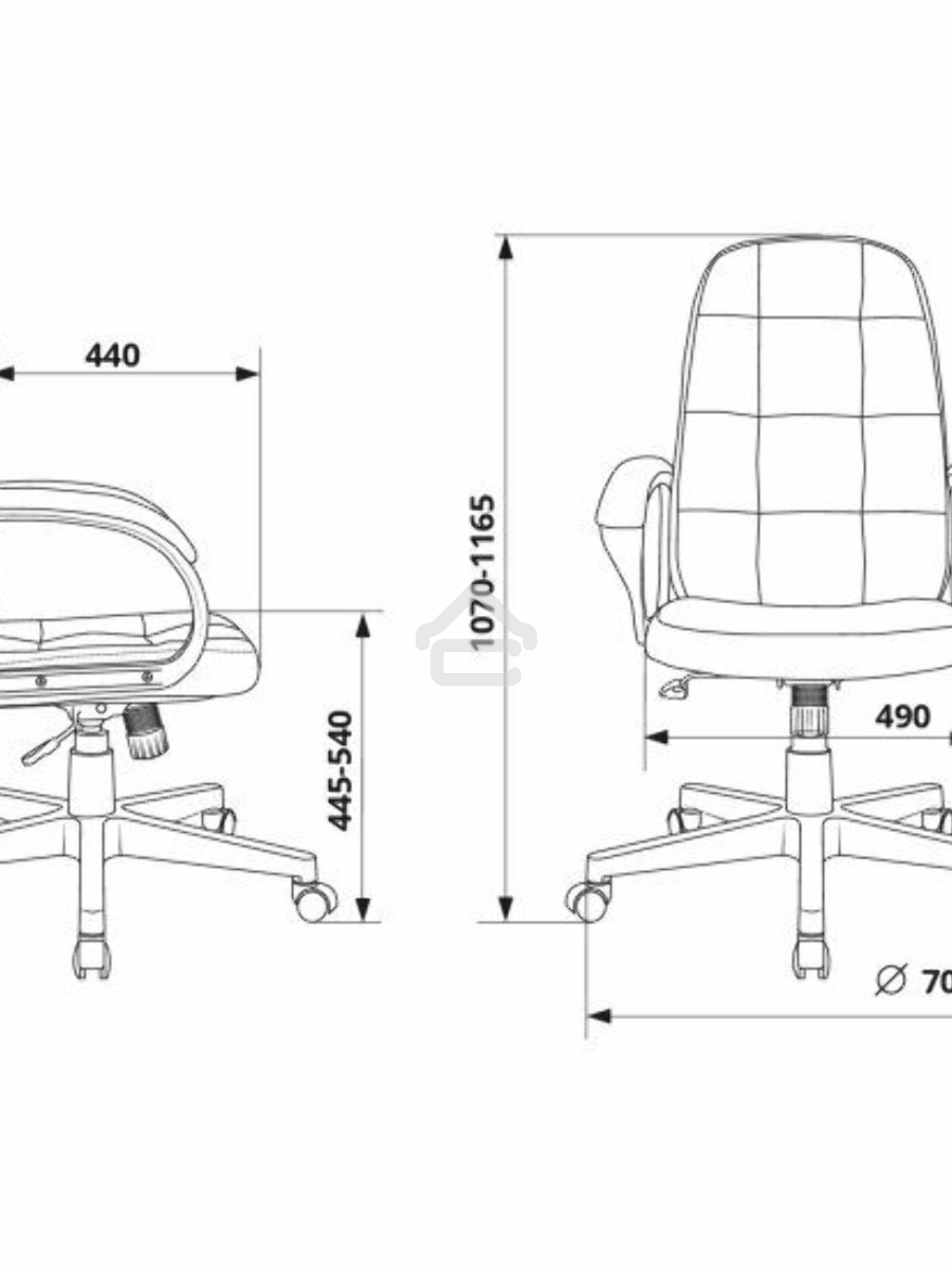 Кресло руководителя Бюрократ CH 002 Fabric Light-19 серый, крестов. пластик