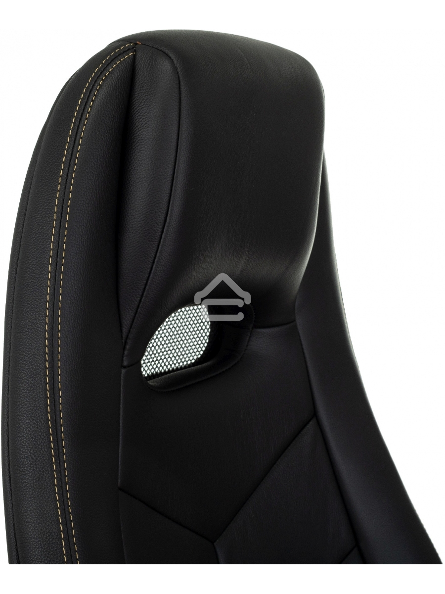 Кресло руководителя Бюрократ _Zen/Black черный, кожа, крестовина полированный алюминий