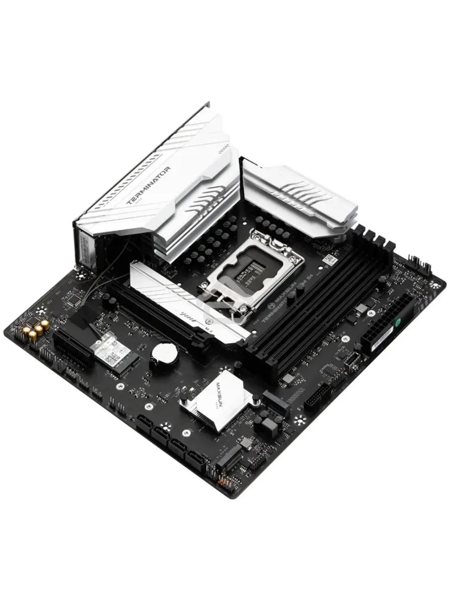 Материнская плата Maxsun Terminator B760M D4, LGA 1700, Intel B760, 4xDDR4, 4xSATA, 3xM.2, 1xPCIe 5.0 x16, 1xPCIe 3.0 x4, 1xHDMI, 1xDP, 1x 2.5Gb LAN, 2xUSB-A 3.2 Gen 1, 6xUSB-A 2.0, 3x3.5 мм, 5.1, M-ATX