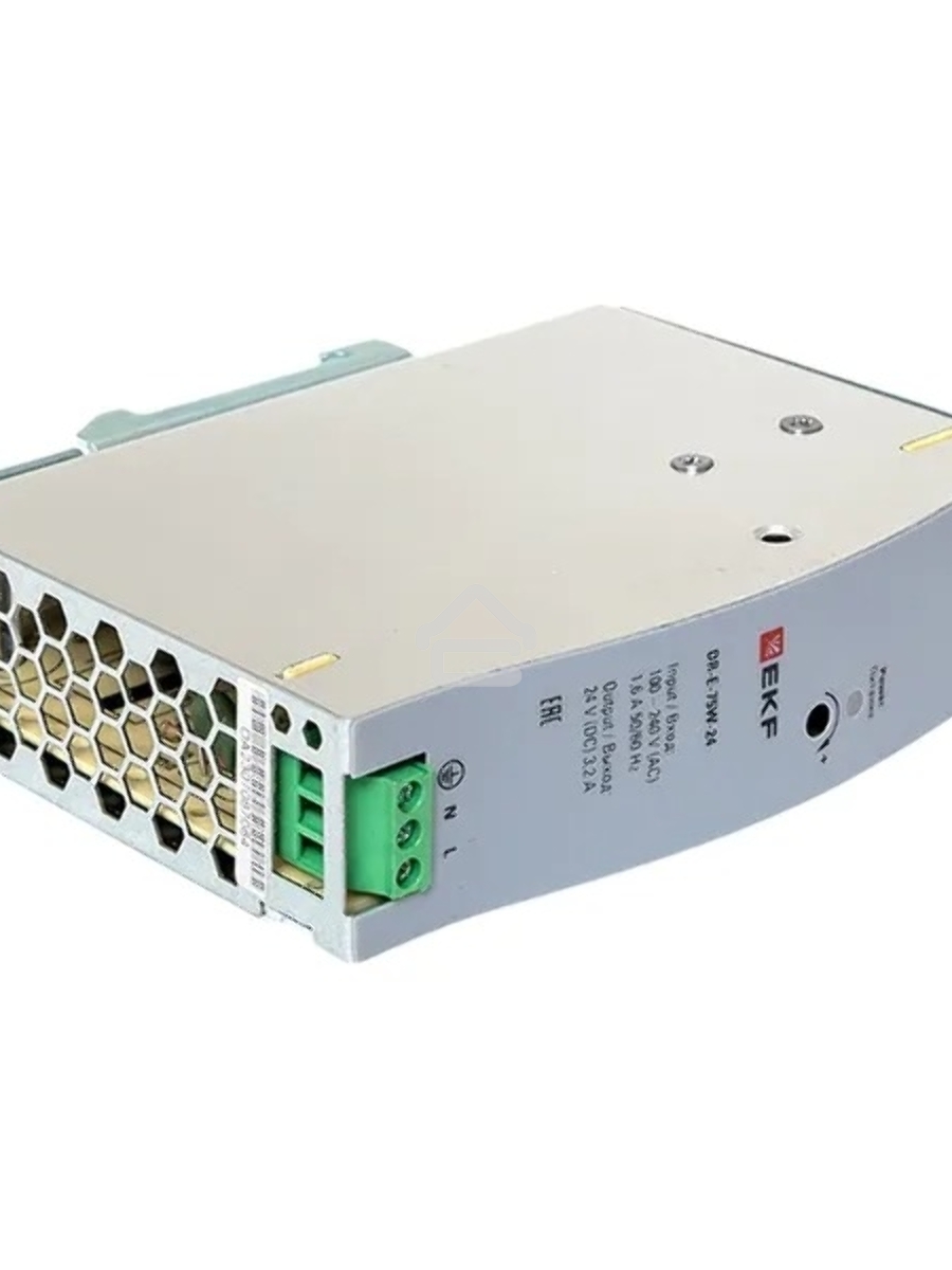 Блок питания на дин рейку EKF DR-E-75W-24 75Вт Uвх 220В AC Uвых 24В DC постоянного тока