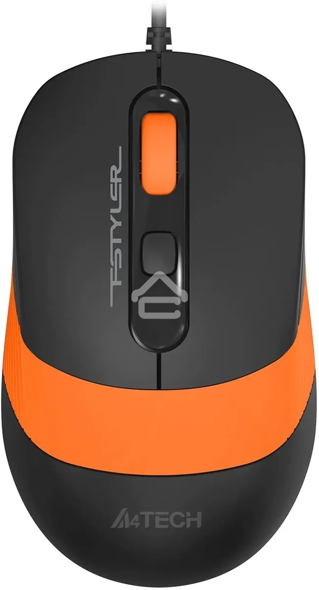 Мышь проводная A4Tech Fstyler FM10S черный/оранжевый, 1600 dpi, USB, кнопки - 4