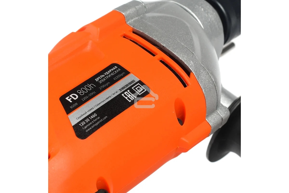 Дрель электрическая ударная PATRIOT FD800h 120301460 Эл. дрель, с ударом, мощность 790Вт, макс.диаметр 13мм, глубиномер + дополнительная ручка