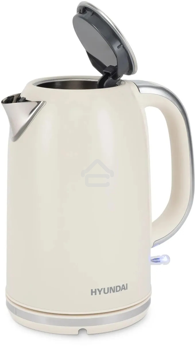 Чайник электрический Hyundai HYK-S9900 1.7 л, 2200 Вт, молочный/серебристый корпус: металл