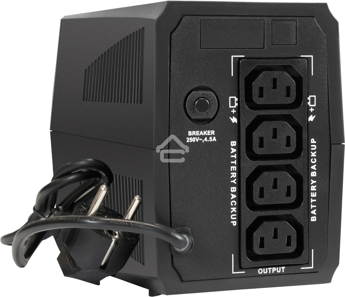 Источник бесперебойного питания ExeGate Power Back BNB-500.LED.4C13 <500VA/300W, LED, 4*C13, Black>