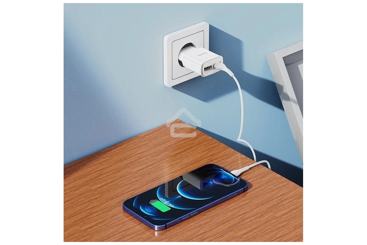 Блок питания (сетевой адаптер) HOCO C88A Star два порта USB, 2.4A, 10.8W белый