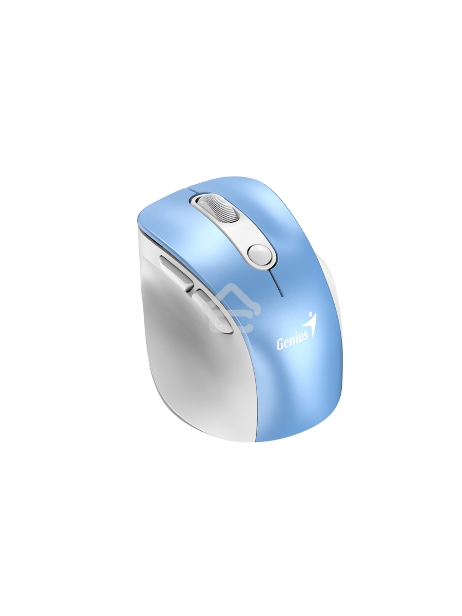 Мышь беспроводная Genius Ergo 9000S Pro светло-голубой, 2400 dpi, радиоканал, Bluetooth, USB, кнопки - 6