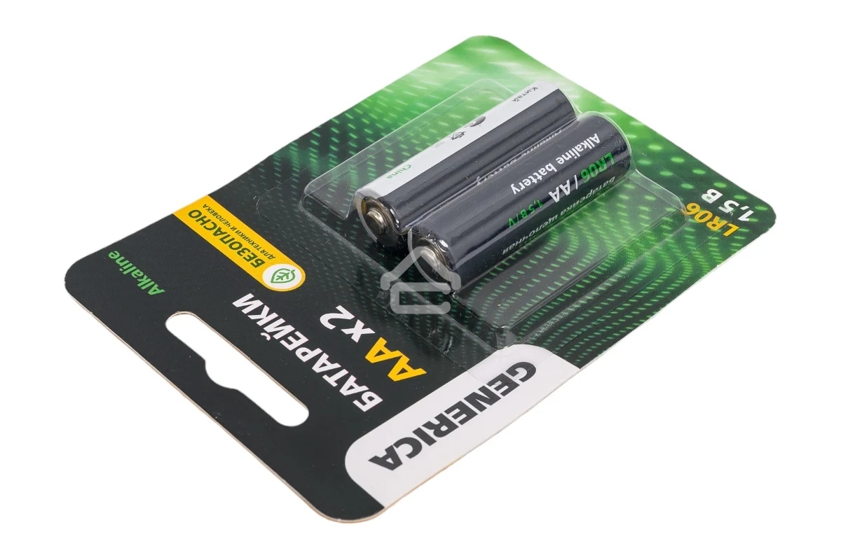 Батарейка щелочная Alkaline LR06/AA (2шт/блистер) GENERICA