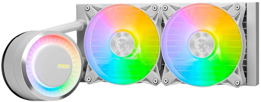 Система жидкостного охлаждения MSI MAG CORELIQUID E240 белый 120мм алюминий+медь 1800rpm 32.5db 4-pin 310W