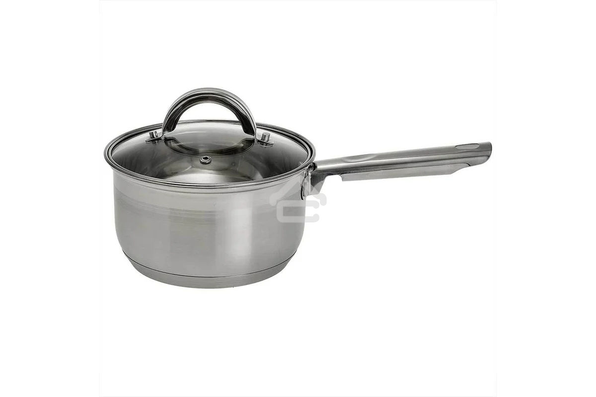 Ковш WEBBER BE-127/2 2,1 л со стеклянной крышкой, 16х9,5 см, нержавеющая сталь