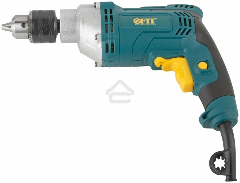 Дрель ударная FIT ID-750 750 Вт, 0-3000 об/мин, КлП 13 мм, 2,4 кг, мет. корп., рез. накл., коробка