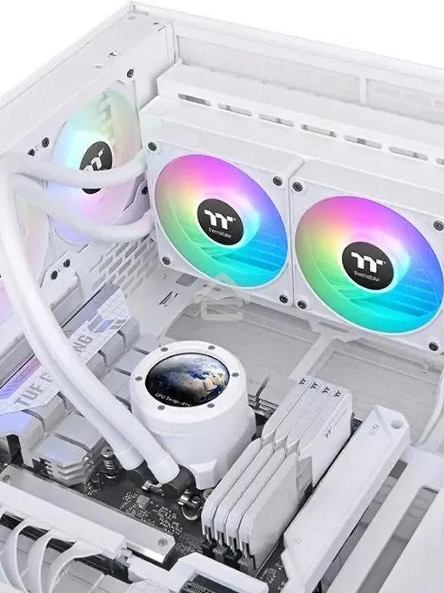 Система водяного охлаждения Thermaltake TH240 V2 Ultra EX Snow ARGB Soc-AM5/AM4/1151/1200/1700 белый 4-pin 28.5dB Al+Cu LCD Ret (CL-W425-PL12SW-A)