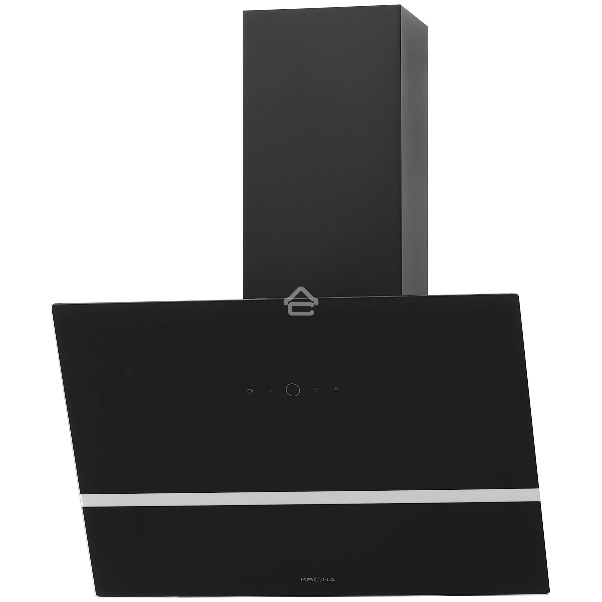 Вытяжка наклонная KRONA Bruna 600 S черный/серебристый, 59.5 см, 1300 куб. м/ч, 56 дБ