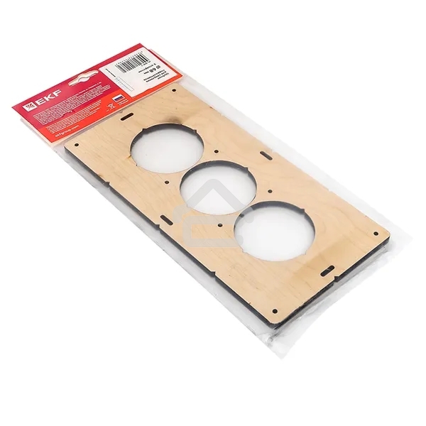 Шаблон для подрозетников EKF Expert sh-d68-3 c 3 отверстиями d 68 мм