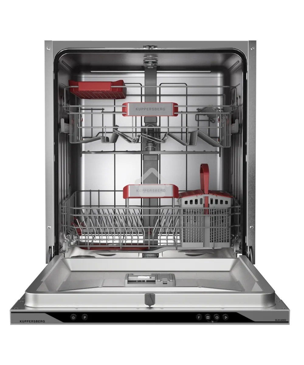 Встраиваемая посудомоечная машина Kuppersberg, High-Tech, 60 см, 14 комплектов, 3 корзины, 7 программ, конденсационная сушка, автоматическое открывание двери, LED подсветка, кнопочное управление, энергоэффективность А+++
