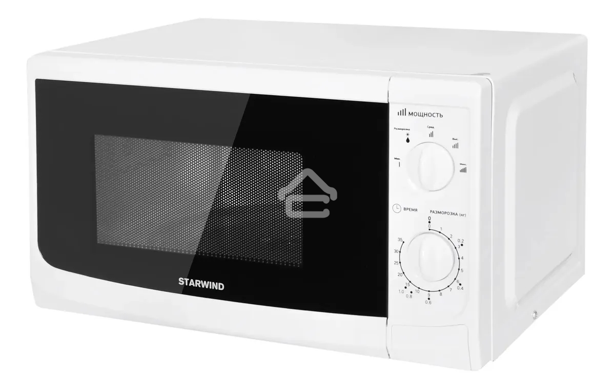 Микроволновая печь Starwind SWM5620 белый, 20 л, 700 Вт, переключатели - поворотный механизм