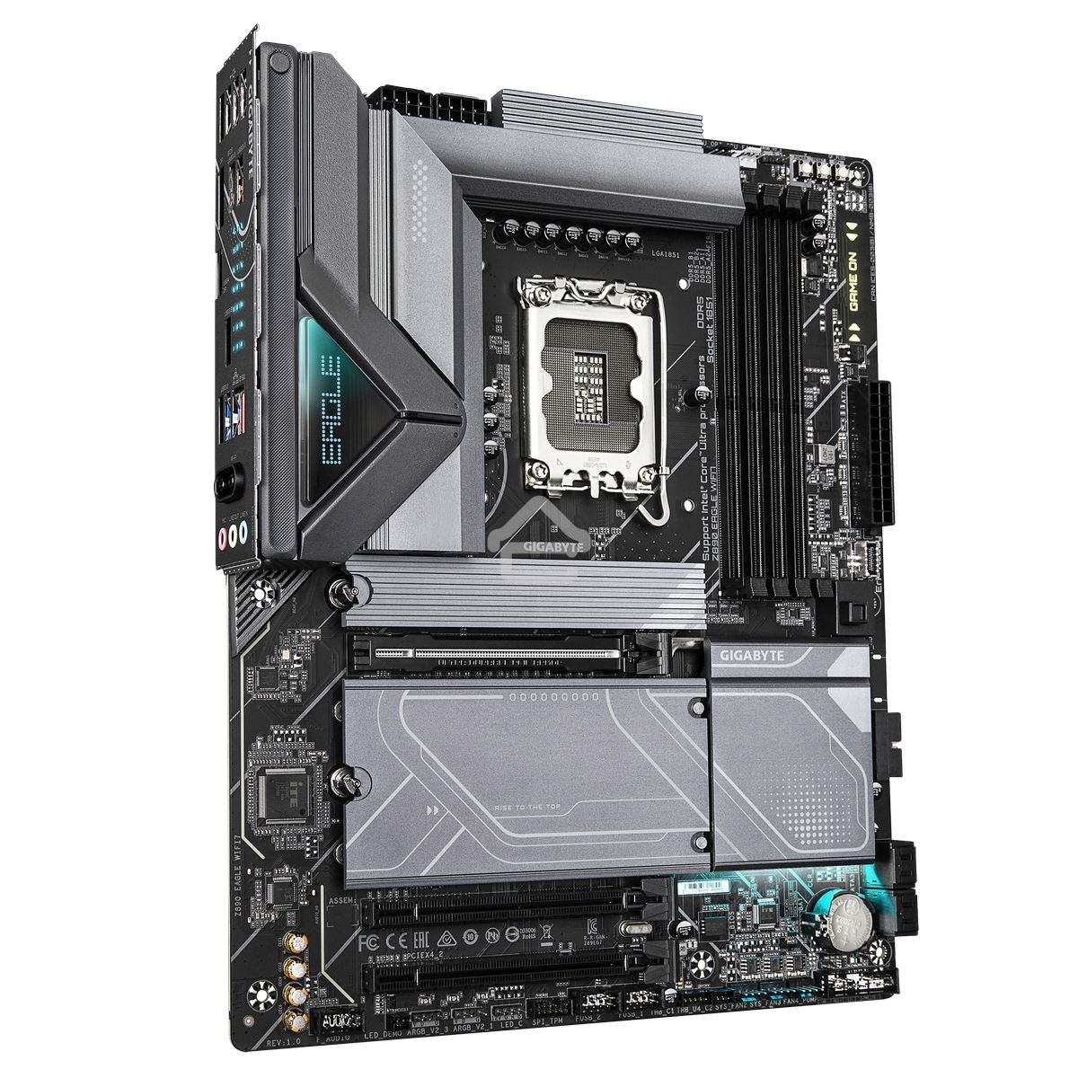 Материнская плата Gigabyte Z890 EAGLE WIFI7, LGA 1851, Intel Z890, 4xDDR5, 4xSATA, 4xM.2, 1xPCIe 5.0 x16, 2xPCIe 4.0 x4, 1xDP, 1xUSB-C, 1x 2.5Gb LAN, 4xUSB-A 3.2 Gen 1, 2xUSB-A 3.2 Gen 2, 3x3.5 мм, 7.1, 1xUSB4, ATX