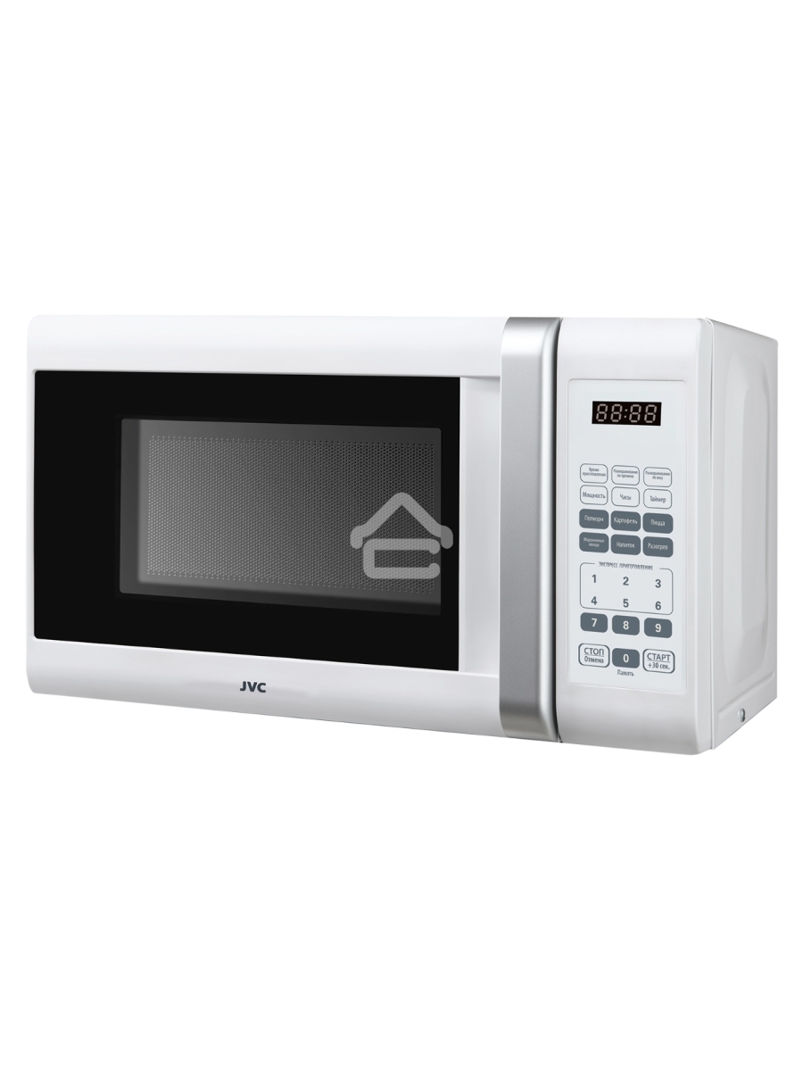 Микроволновая печь JVC JK-MW400S белый, 23 л, 800 Вт, переключатели - сенсор