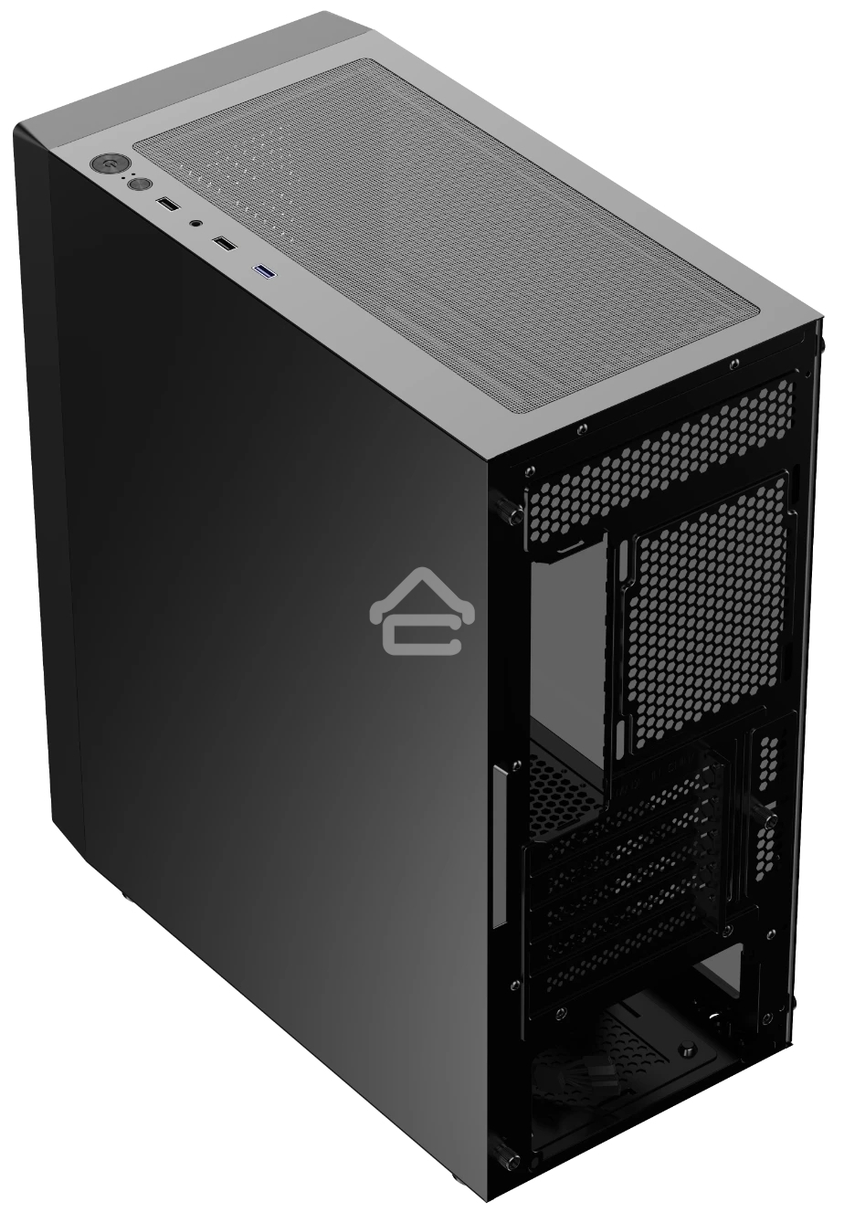 Компьютерный корпус Ocypus Gaммa C50 без БП черный (Gaммa-C50-BKG000XX-GL)