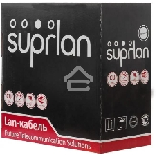 Кабель информационный Suprlan Median 01-0334-9, cat.5e U/UTP 4 пары 24AWG, PVC внутренний, 305м, серый