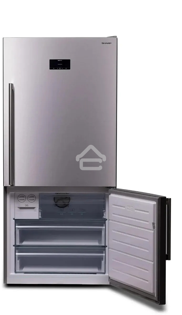Холодильник Sharp SJ653GHXI52R серебристый двухкамерный 400/164 л морозилка снизу, No Frost
