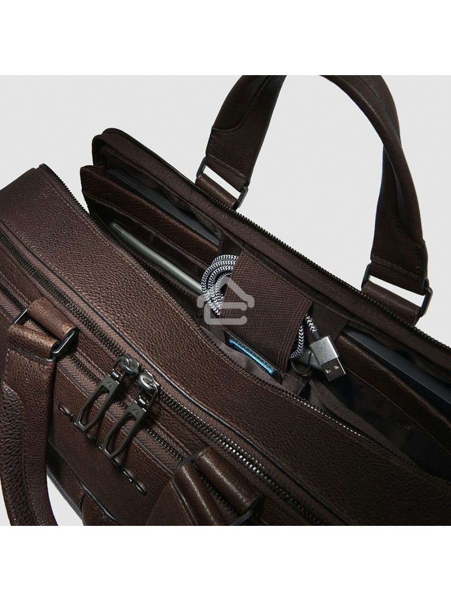 Деловая сумка с отделением для ноутбука Piquadro Hedley CA6026W130/TM, натур.кожа, темно-коричневый