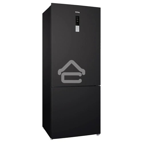 Холодильник Korting KNFC 72337 XN черный двухкамерный 324/108л морозилка снизу, No Frost