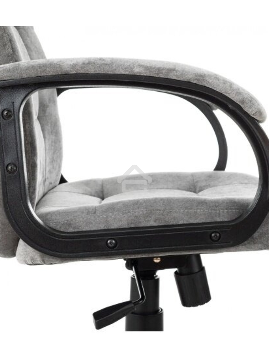 Кресло руководителя Бюрократ CH 002 Fabric Light-19 серый, крестов. пластик