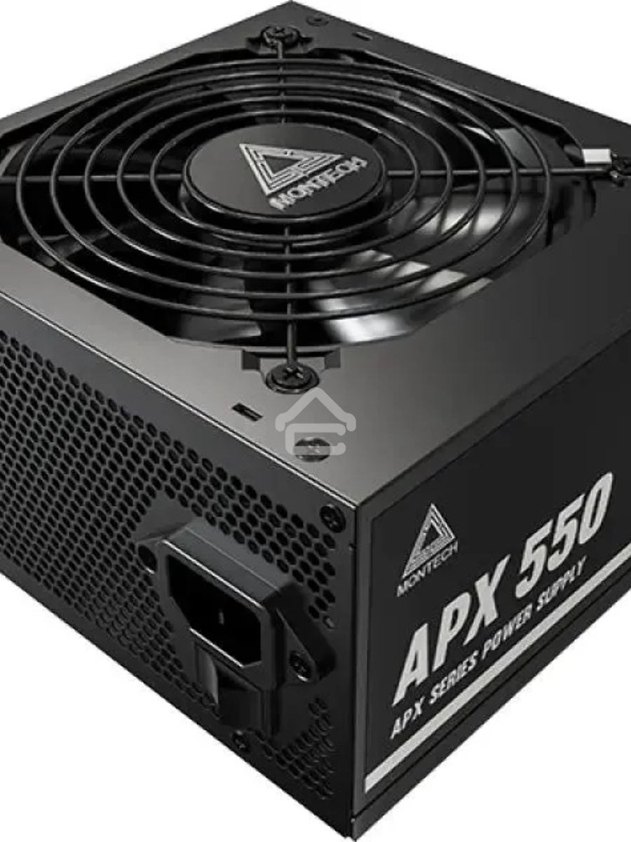 Блок питания Montech APX 550 (XWYA11-550), 550 Вт, 80 PLUS WHITE, 120 мм, немодульный, чёрный