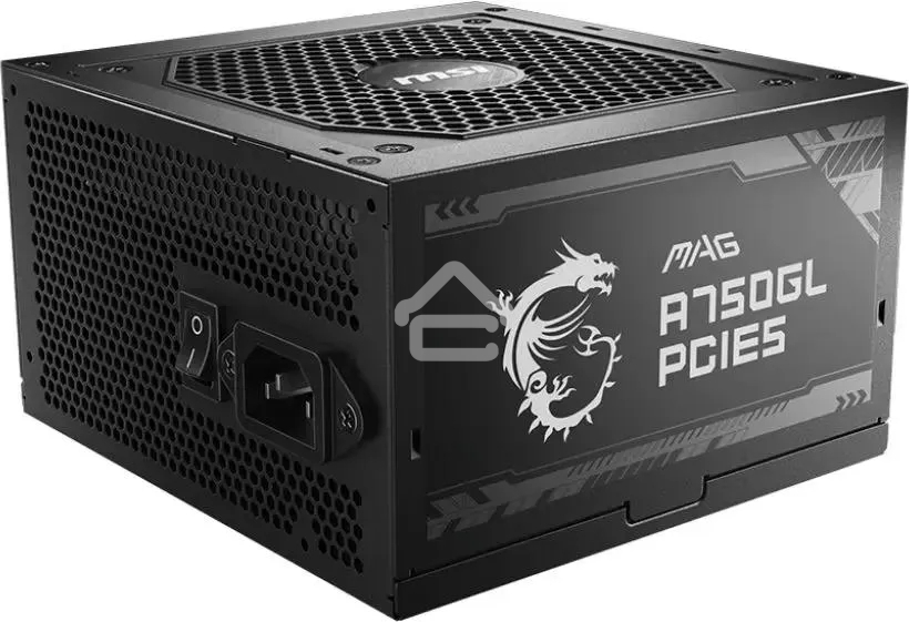 Блок питания MSI ATX 750W MAG A750GL PCIE5 Gen.5 80 PLUS gold (20+4pin) APFC 120мм fan 8xSATA Cab Manag RTL