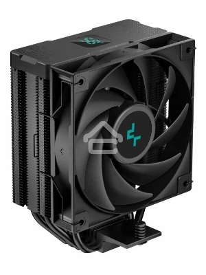 Кулер для процессора DEEPCOOL AG400 DIGITAL BK ARGB черный, 120 мм, алюминий/медь, 2100 об/мин, 31.6 дБ, 4 pin, 220 Вт, 152.7 мм