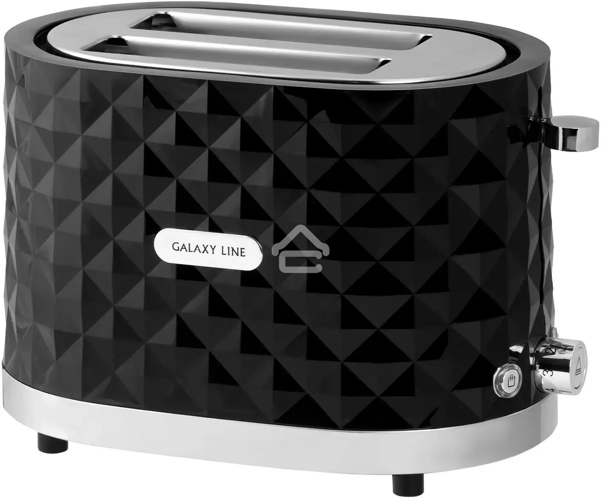 Тостер Galaxy Line GL 2912, черный, пластик, 1200 Вт