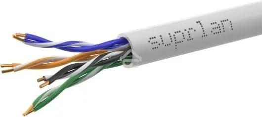 Кабель информационный Suprlan Median 01-0334-9, cat.5e U/UTP 4 пары 24AWG, PVC внутренний, 305м, серый