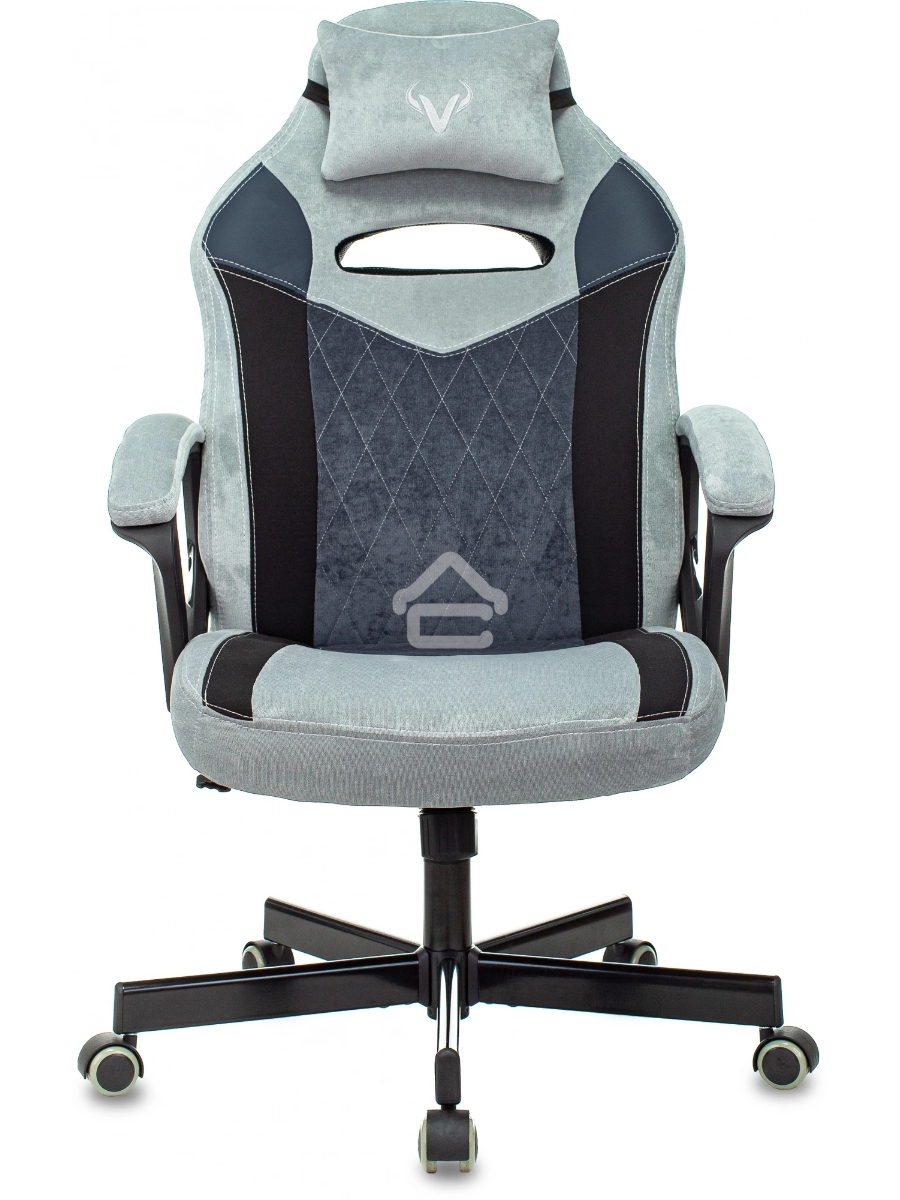 Кресло игровое Бюрократ VIKING 6 KNIGHT BL FABRIC синий, крестовина металл/пластик