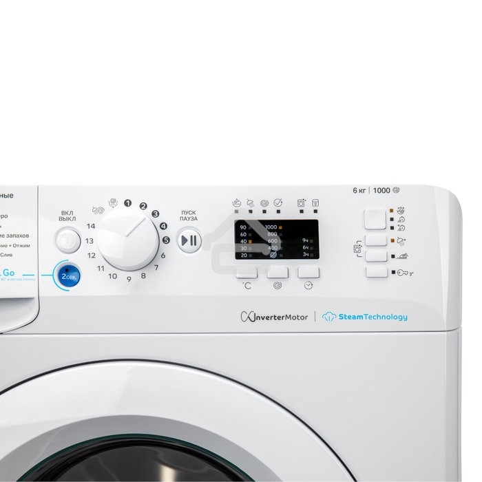 Стиральная машина Indesit BWSA 6109 WWV RU белый, загрузка фронтальная 6 кг, 1000 об/мин, класс: A