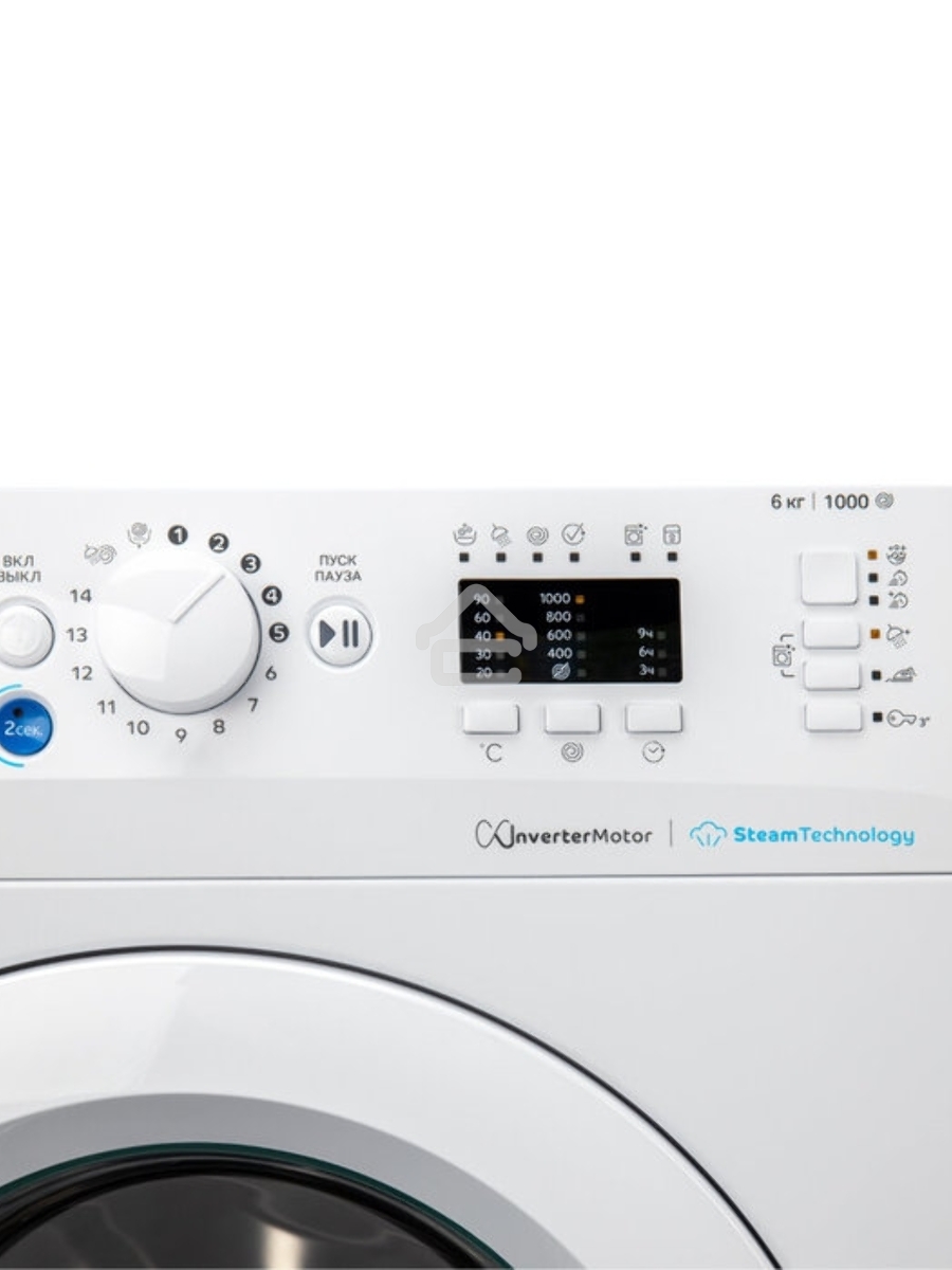 Стиральная машина Indesit BWSA 6109 WWV RU белый, загрузка фронтальная 6 кг, 1000 об/мин, класс: A