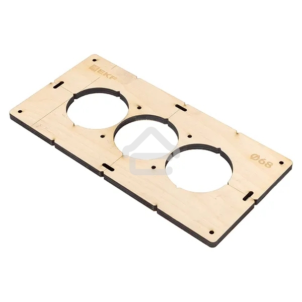 Шаблон для подрозетников EKF Expert sh-d68-3 c 3 отверстиями d 68 мм