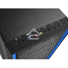 Компьютерный корпус Deepcool TESSERACT BF (one black fan) без БП, черный, ATX